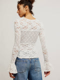 Lace Layering Long Sleeve in Sugar Swizzle