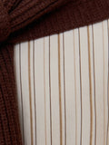 A Perfect Pair Twofer Top in Cream & Brown
