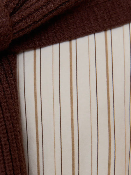 A Perfect Pair Twofer Top in Cream & Brown