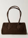 Sierra Suede Shoulder Bag in Chocolate