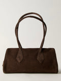 Sierra Suede Shoulder Bag in Chocolate