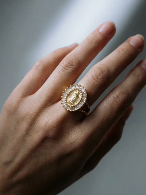 Virgin Mary Baguette Ring
