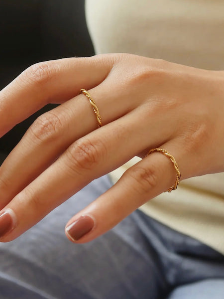 Minimalist Thin Braided Ring