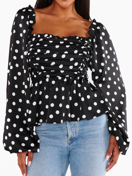 Atiana Top in Polka Dot Luxe