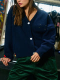 Lucky Duck Cardigan in Navy