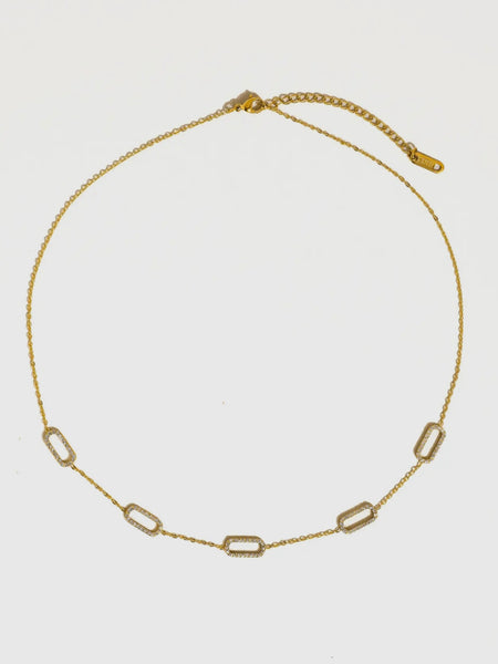 Burnisse CZ Chain Necklace