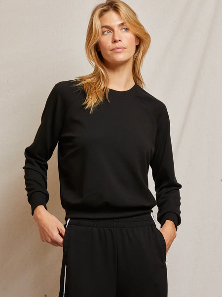 Blair Travel Raglan Sweatshirt in True Black