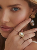 Saturn Statement Ring in Mother of Pearl