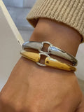 Freddy Hoop Bangle in Two Tone