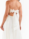 Dockside Maxi Dress in White Voile Twisted Rope