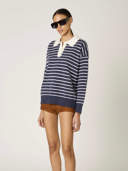 Alameda Stripe Sweater in Navy