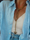 Bubble Heart Lariat Necklace