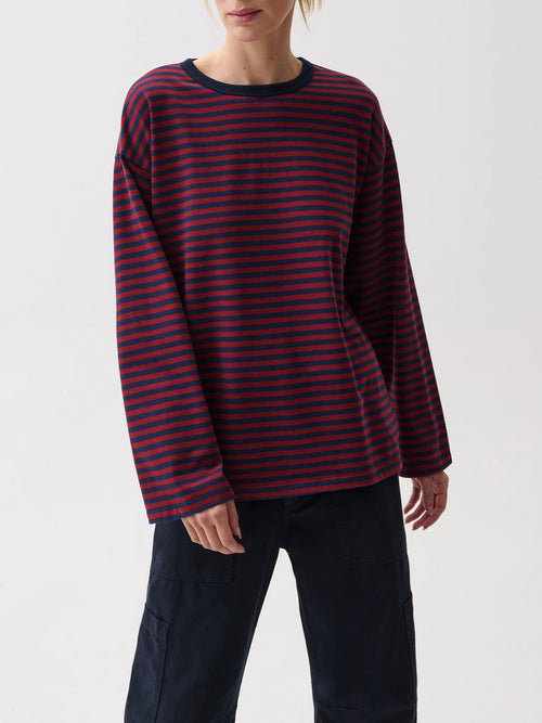 Reena Oversized Tee in Velvet Navy