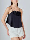 Smell The Roses Tank in Black