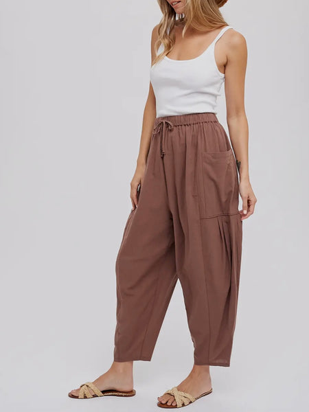 Have A Seat Harem Pants in Mocha