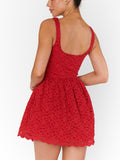 Ricci Skort Dress in Radiant Red Lace