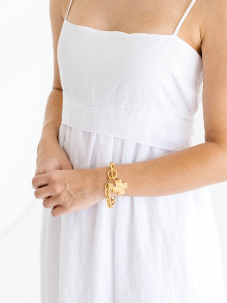 Cross Toggle Bracelet