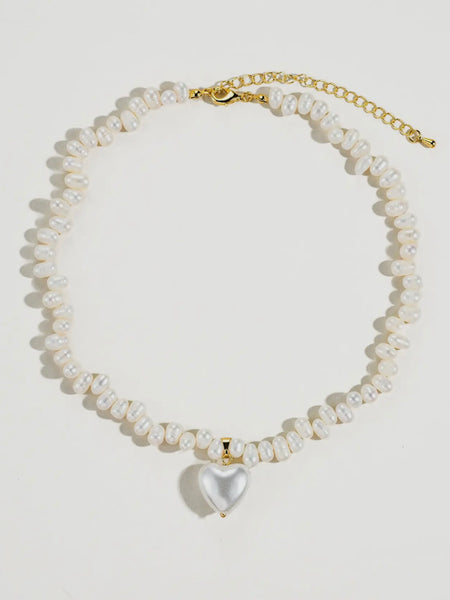 Agape Pearl Heart Choker