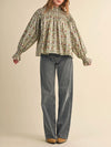 So Yoked To See You Blouse in Cream Garden