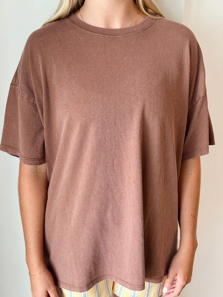 Must Be Mineral Oversized Tee in Chestnut