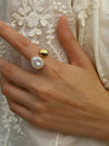 Cambria Abstract Pearl Ring