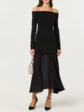 Lidia Off The Shoulder Dress in Black