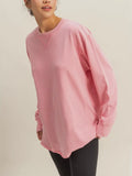 Drop Shoulders Not Names Tee in Taffy Pink