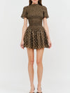 On The Spot Mini Dress in Brown