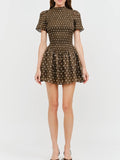 On The Spot Mini Dress in Brown