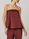 Oh So Sleek Strapless Top in Wine