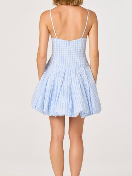 Tionna Dress in Blue Plaid