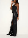 BTL Maxi Slit Skirt in Black