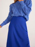 Olivia Bias Skirt in Blue