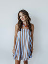 Stay In The Lines Mini in Blue & Brown