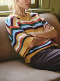 Maple Street Stripe Cardigan in Mustard