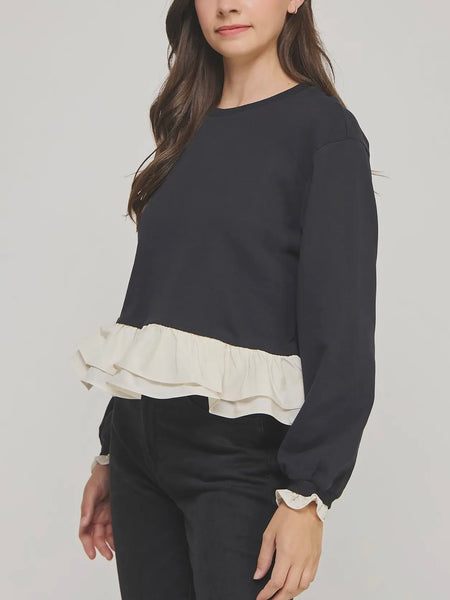 Rest Your Ruffles in Black & Ecru