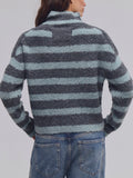 WTF Button Collection Cardigan in Storm Cloud
