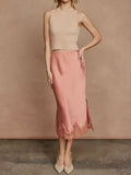 Long Live Lace Pencil Skirt in Blush