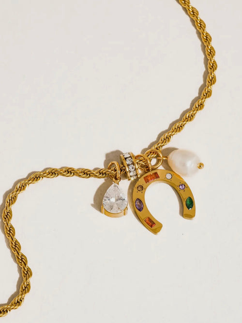 Western Horseshoe Charm Necklace