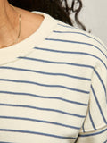 Niall Fleece Pullover in Navy Stripe