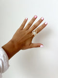 Porcelain Sun Statement Ring