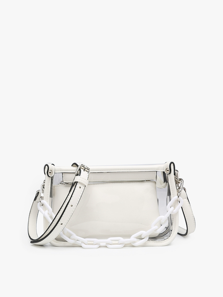 In The Clear Stadium Bag in White