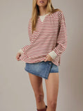 Cruisin' Through Stripe Top in Red & Cream