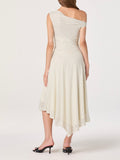 Ciarra Dress in Ivory Polka Dot