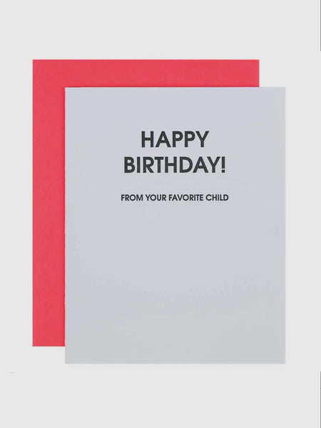 Birthday Favorite Child Card