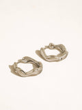 Bellac Wavy Hoop Earrings in Silver