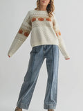 Poised For The Patch Sweater in Cream