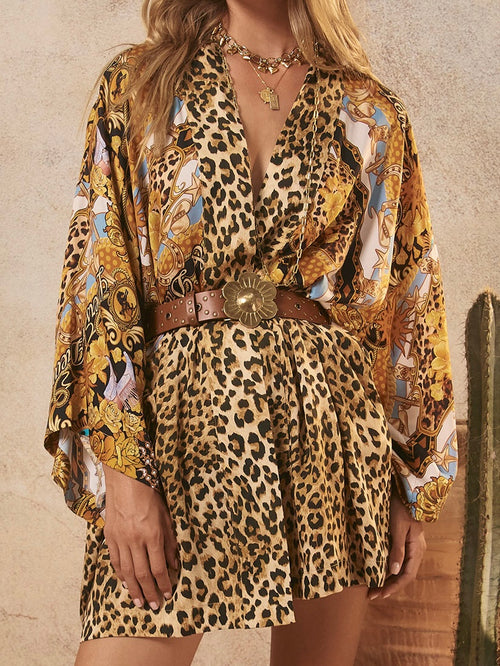 Lovers & Dreamers Short Robe in Gold