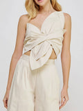 He Loves Me Knot Top in Ecru