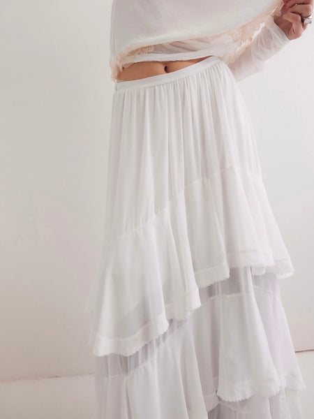 Clementine Maxi Skirt in Ivory